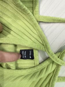 Lime Green Shein Crop Top