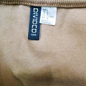 H&amp;M Brown Long Sleeve Crop Top