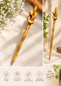 Pack of Two Handcrafted Wooden Hair Sticks