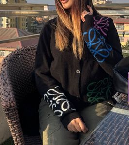 Anagram intarsia wool Cardigan
