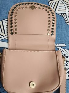 Cute Pink Crossbody Bag with Studs
