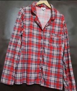 Red🔴 Check Printed Shirt For Girl & Woman 40 Bust
