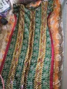 Green Ethnic Printed Kurta