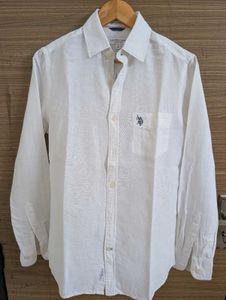 US Polo Assn White Long Sleeve Shirt