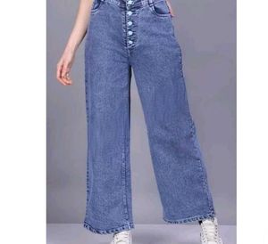 Wide Leg Denim Jeans