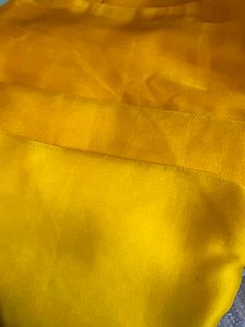 Vibrant Yellow & Blue Saree