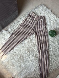 Striped Wide-Leg Pants