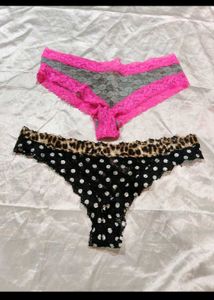 Lace Thong Panties Set