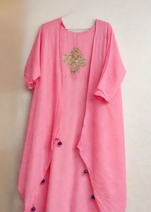 Elegant Pink Kurta Set with shrug