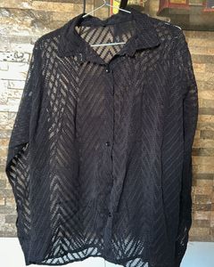 Chic Black Sheer Top