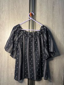 short kurti and offshoulder top