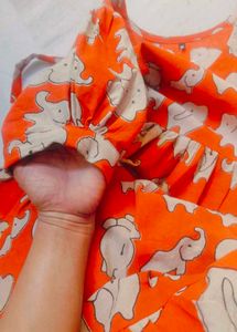 🧡🐘Baby Elephant Print Maxi Dress