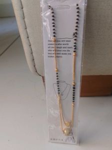 Elegant Gold &amp; Black Beaded Necklace