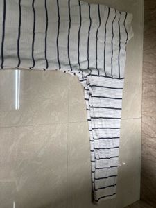 Classic Nautical Striped Knit Cardigan with Front