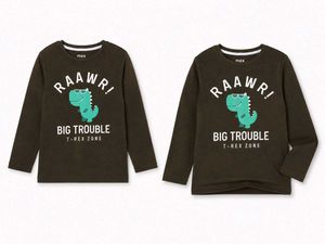 Combo of 2 Max "RAAAWR! Big Trouble" Long Sleeve S