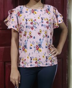Oomph! Pink Floral Top (Womens)