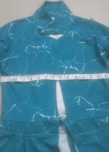 Teal Marble Print Midi Dress