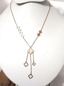 Anti Tarnish New Design Necklace, With White MOP