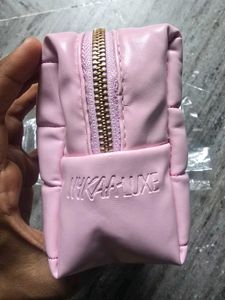 Pastel Pink Quilted Pouch