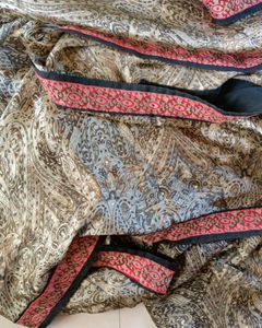 Paisley Print Saree with Blouse