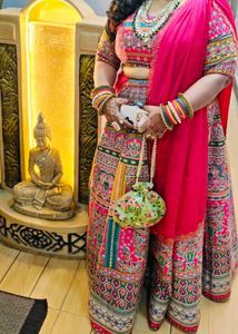 semi bridal multi colour lehenga panchii brand