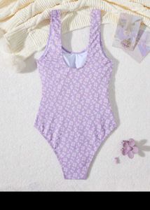 Purple Floral One-Piece Swimsuit
