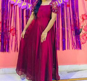 Maroon Maxi Dress