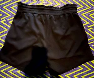 Black Paperbag Waist Shorts