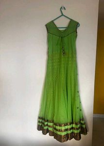 Elegant Green Anarkali Kurta Set