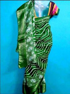 Green silk saree