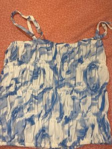 Blue & White Tie Dye Cami Top