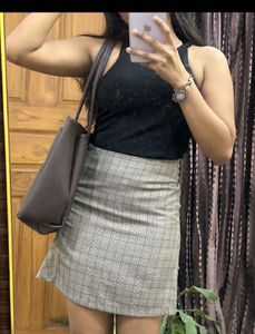 Trendy Plaid Mini Skirt