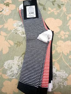 SHEIN 3 Pair Striped Socks