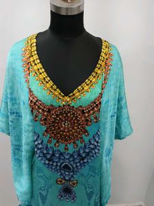 Stunning Blue &amp; Green Kaftan