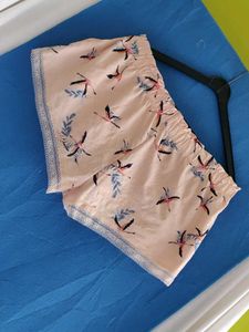 Cute Flamingo Print Pajama Shorts