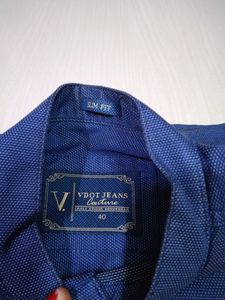 Denim Colour Cotton Shirt
