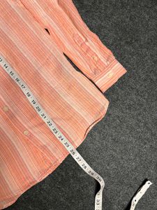 Y2K Chinese neck striped full sleeve shirt