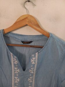 Boho Embroidered Tunic Top