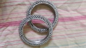 Oxidised Bangle Set