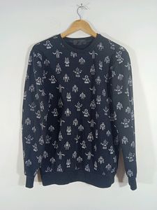 Black printed  Sweat Shirt (Men)