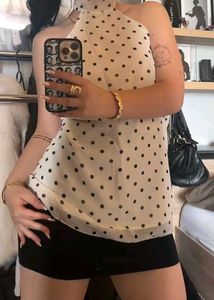 Chic Polka Dot Halter Neck Top