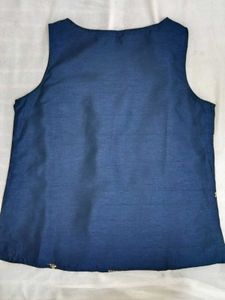Elegant Embroidered Blue Blouse