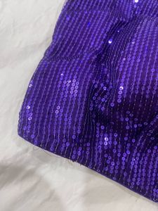 Sparkling Purple Sequin Blouse