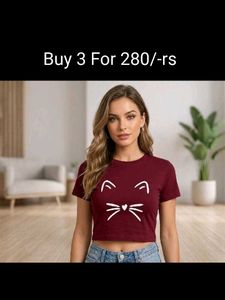 😺 Cute Cat Face Crop Top 😍