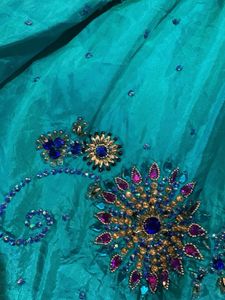 Elegant Teal Embellished kurti🎀