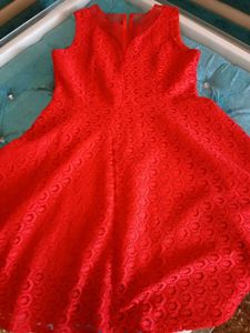 💅SWEETHEART RED FIT&amp;FLARE NET DRESS💅MUST HAVE💋