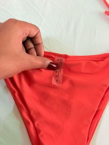 Coral Tie-Side Bikini Bottom