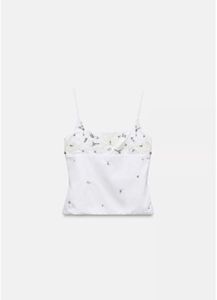 Sparkling White Cami Top