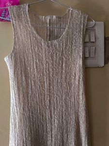 Sparkly Metallic Midi Dress
