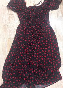 Boho Off-Shoulder Floral Midi Dress